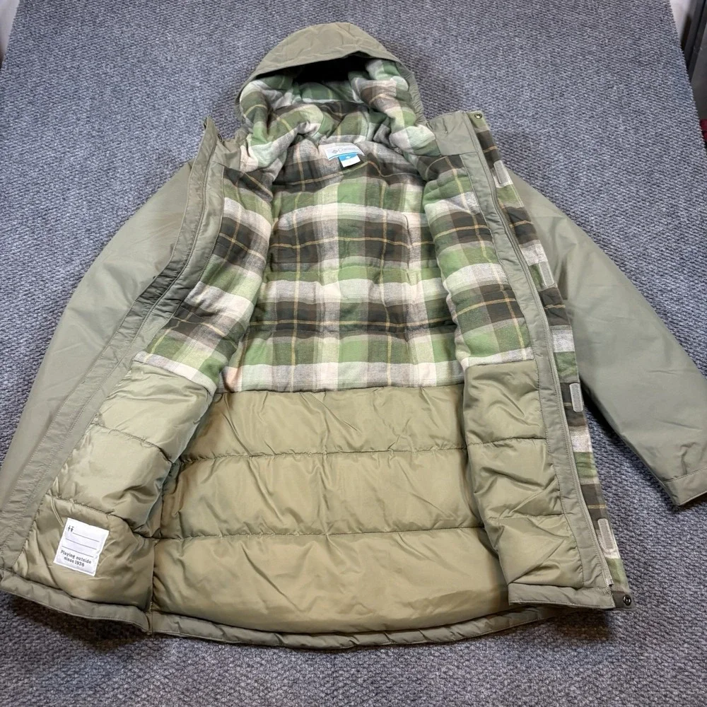 Columbia Kids Mt Adventure Flannel Lined Black Jacket Size XL Winter Coat New